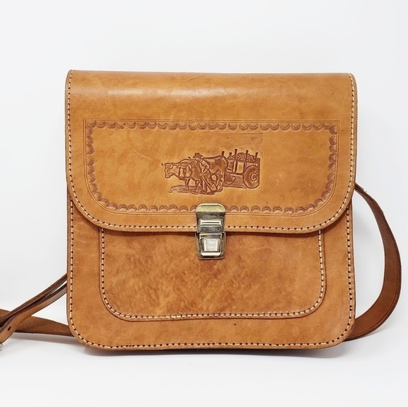 Tooled leather purse - Picture 1 of 7